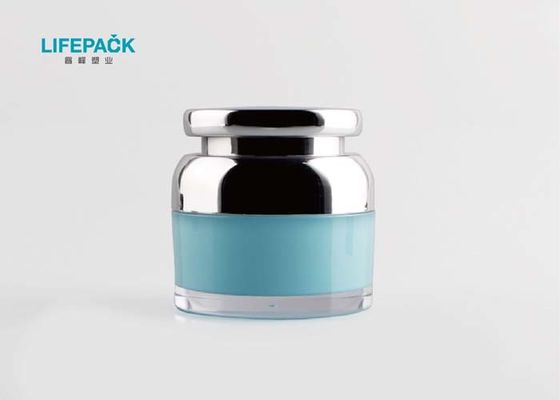 Kozmetik için Gümüş Vidalı Kapak Akrilik Kavanozlar / Kapaklı 30ml Kozmetik Kapları