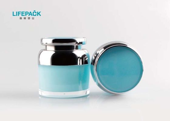 Makyaj Kremi Ambalaj Kapaklı Yuvarlak Kozmetik Akrilik Kavanoz 30ml 50ml